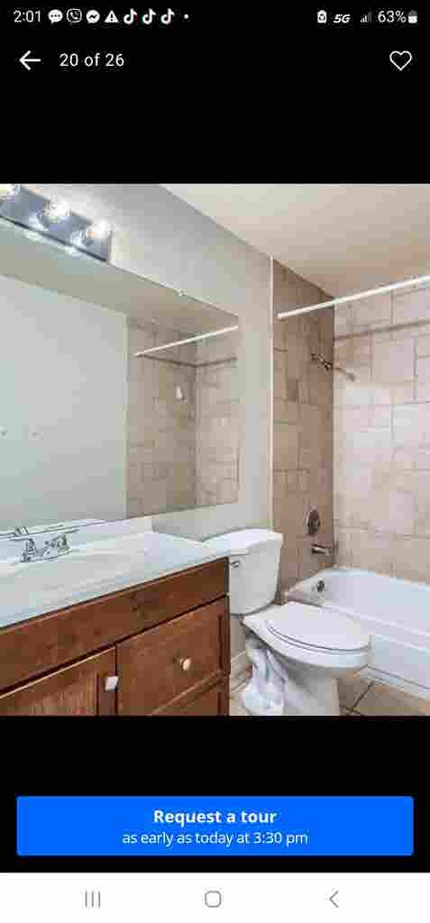 Large bath condo  for rent