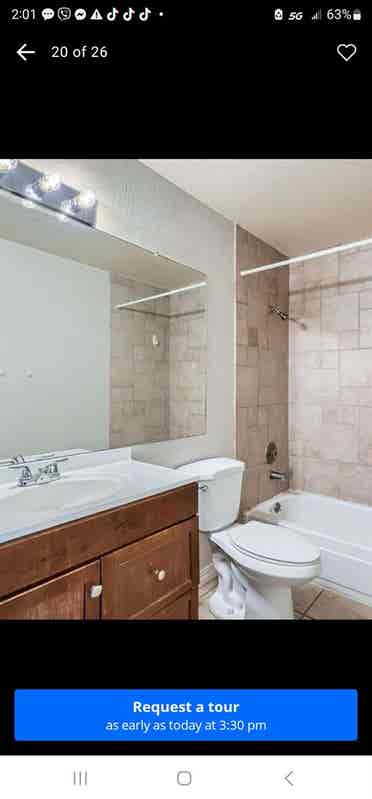 Large bath condo  for rent