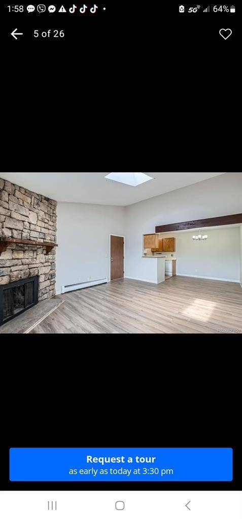 Large bath condo for rent
