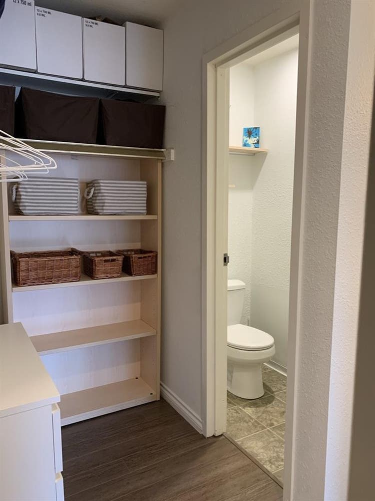 Master bedroom with bathroom