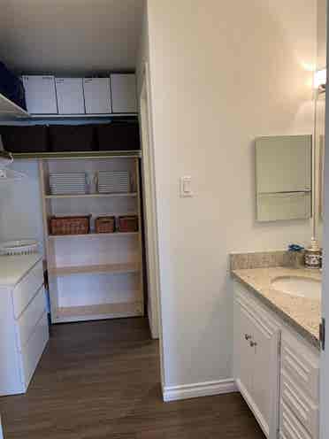 Master bedroom with bathroom