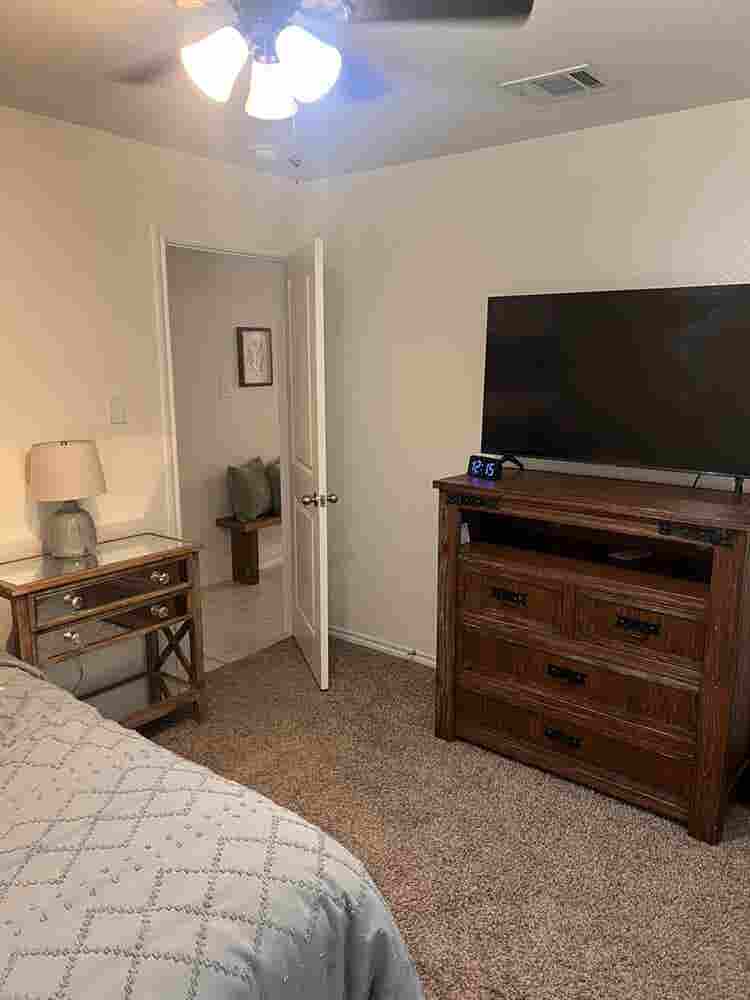 Private bedroom and bathroom