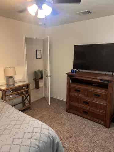 Private bedroom and bathroom