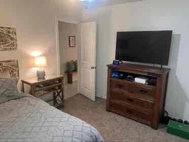 Private bedroom and bathroom