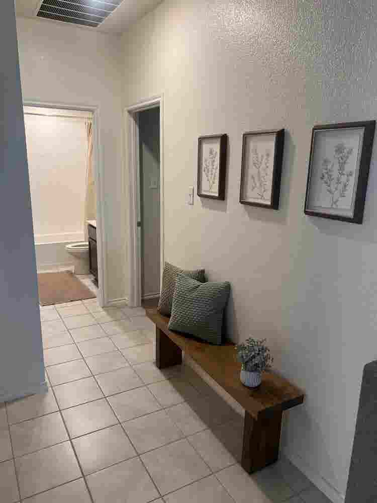 Private bedroom and bathroom