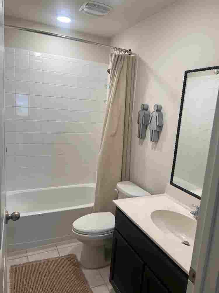 Private bedroom and bathroom