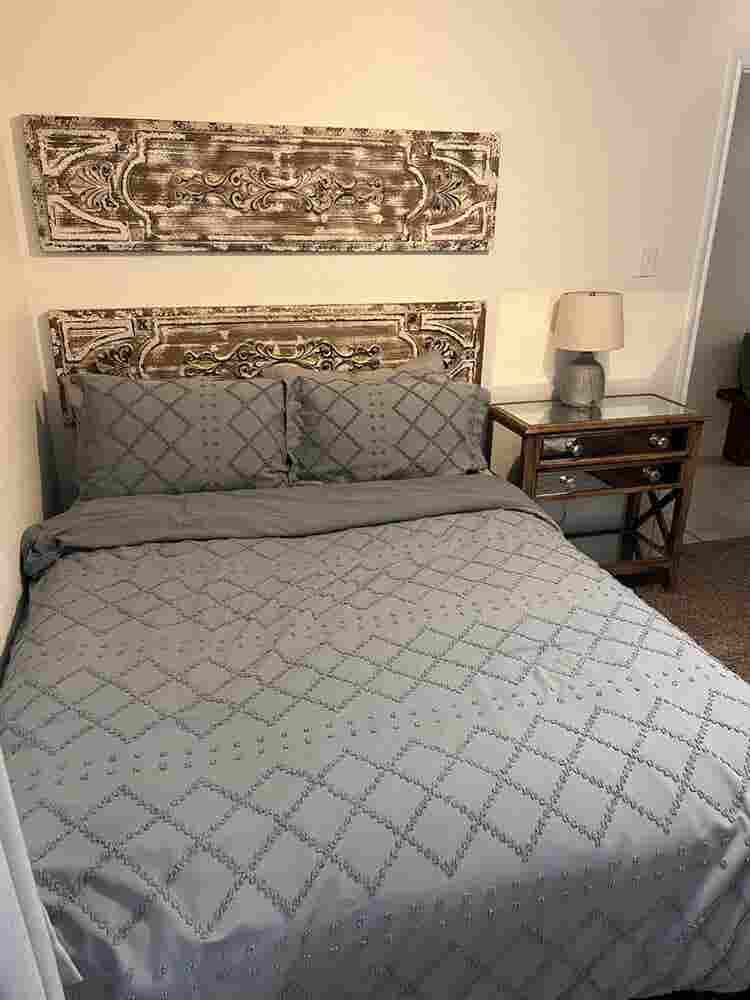 Private bedroom and bathroom
