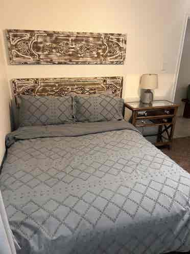 Private bedroom and bathroom