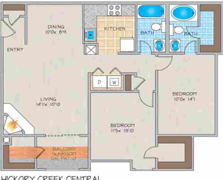 Large bedroom and private bathroom
