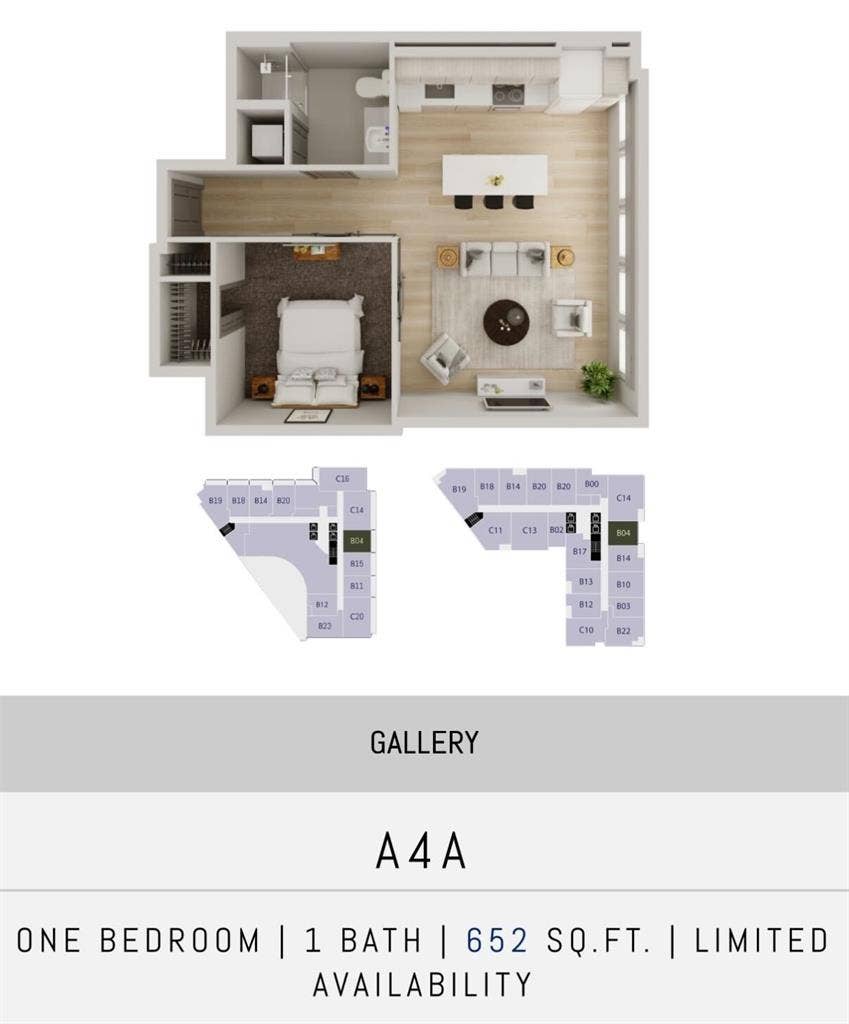 Bed 1 Bath Apartment