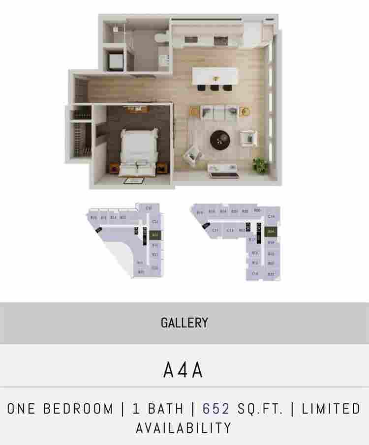Bed 1 Bath Apartment