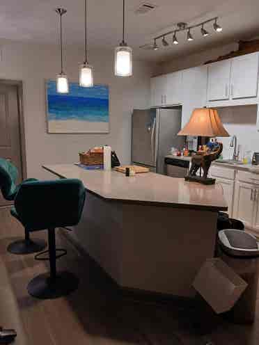 Great room next to pool and beach