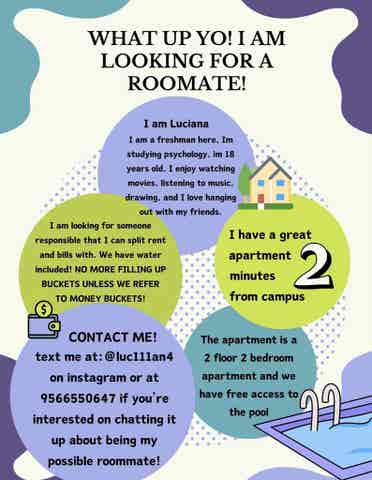 LOOKING FOR GIRL ROOMATE