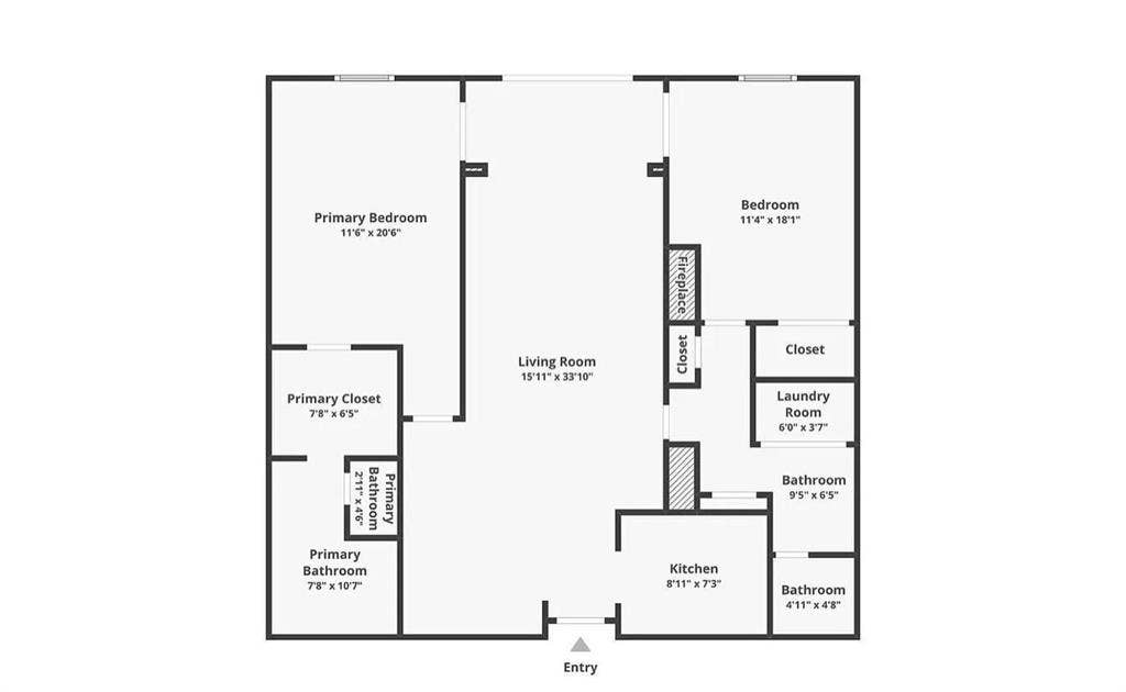 1 Private Bedroom in a 2 Bed Apt