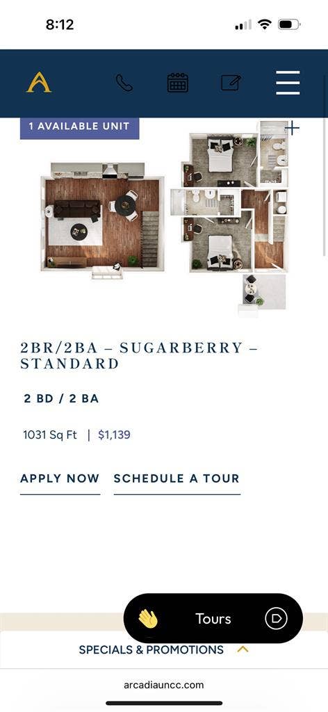 Relet Apartment at Arcadia