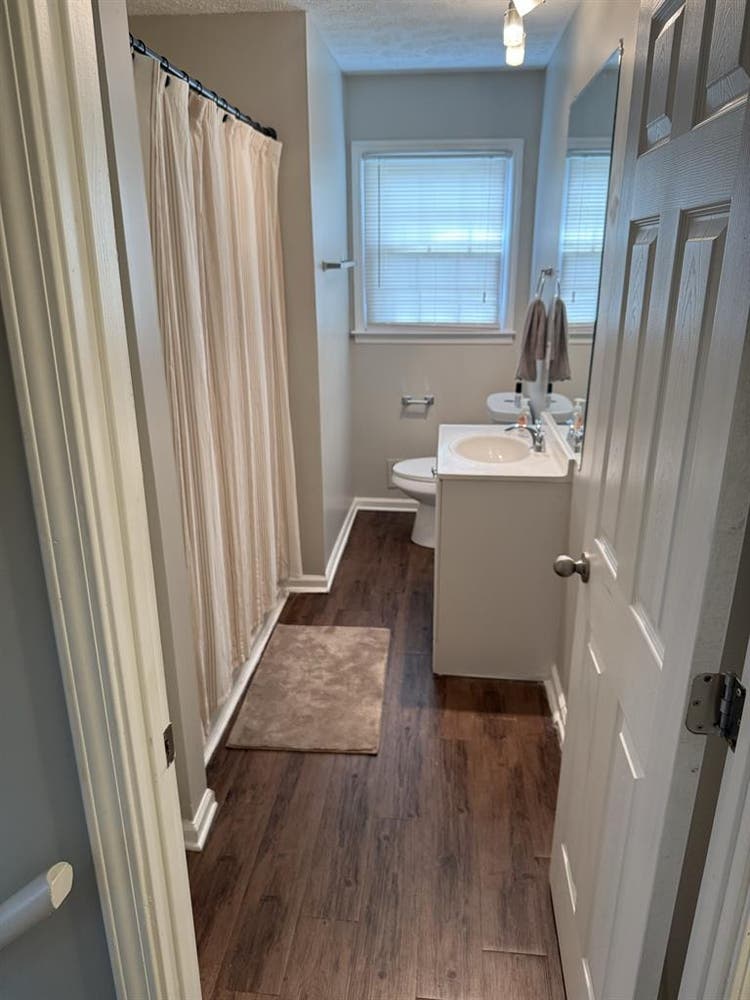 1 bed room and living space