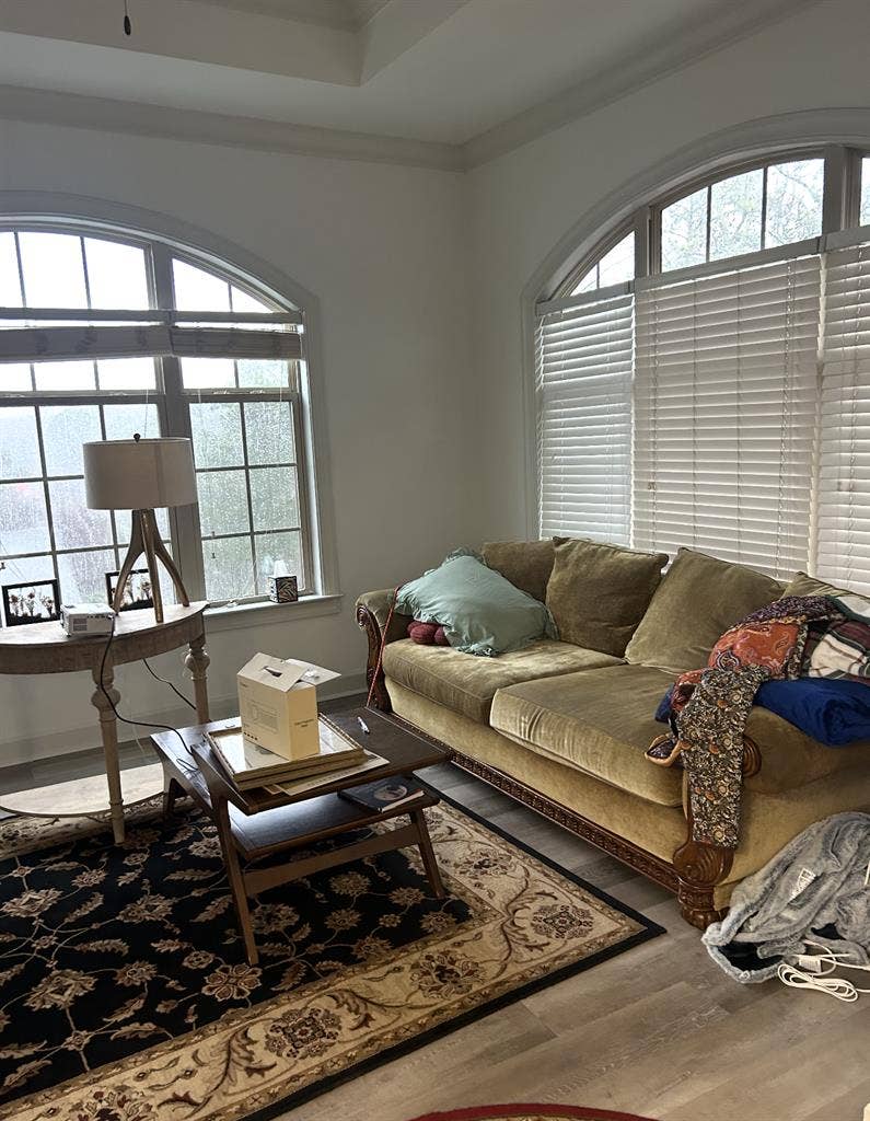 Large, furnished bedroom w/ ensuite