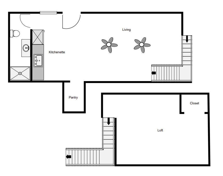 Huge Studio w/Loft Util. Inc!