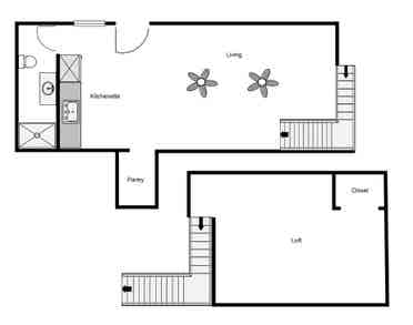 Huge Studio w/Loft Util. Inc!