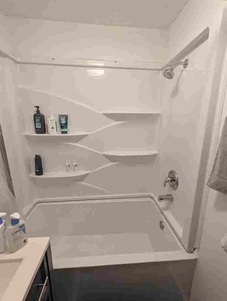 Bedroom, private half bath