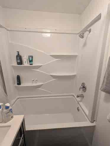 Bedroom, private half bath