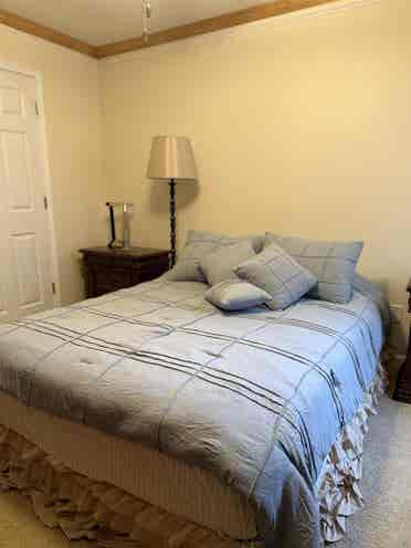 Furnished room with bathroom
