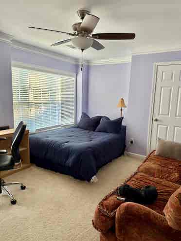 Furnished room with bathroom