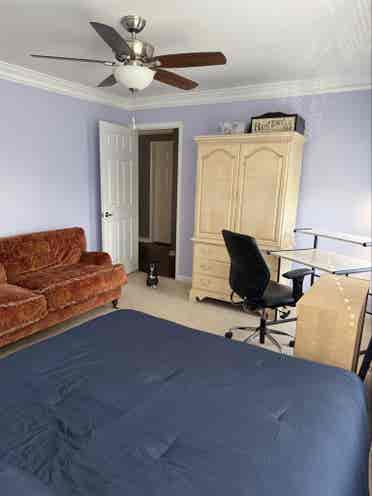 Furnished room with bathroom