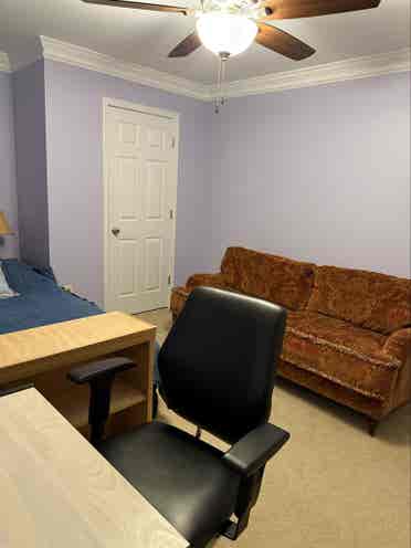 Furnished room with bathroom