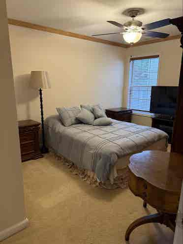 Furnished room with bathroom