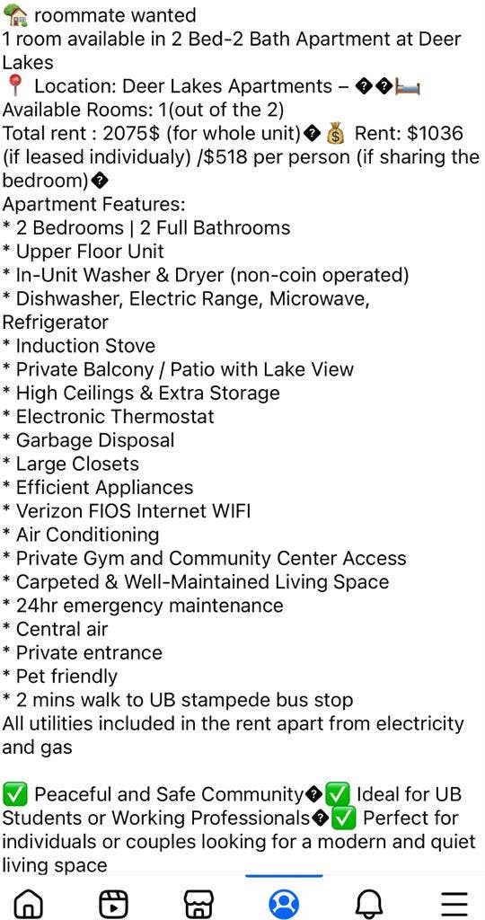 Need 1 Roomate for a bath