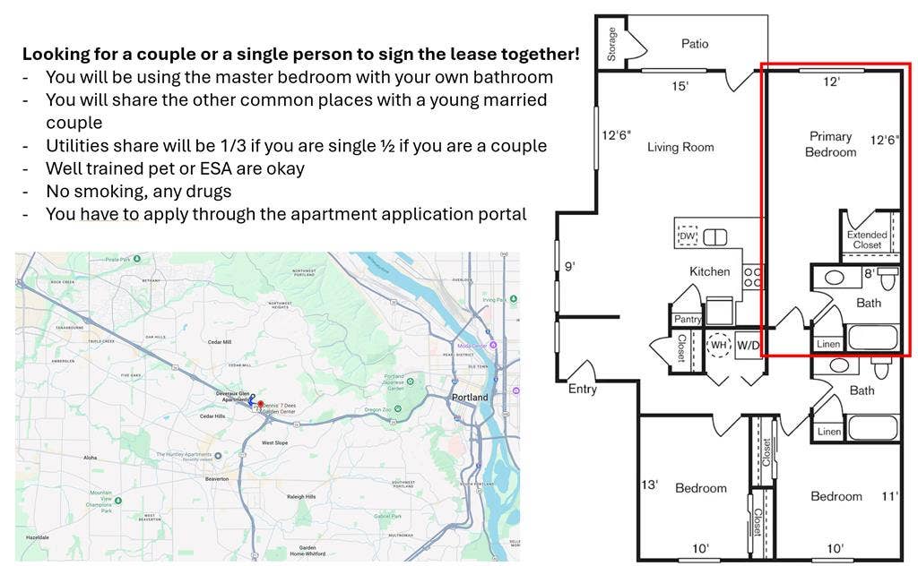 Join a lease with us in Ba APT