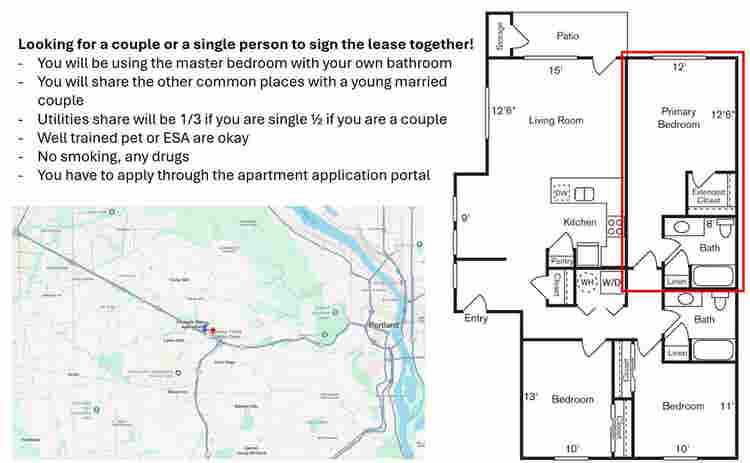 Join a lease with us in Ba APT