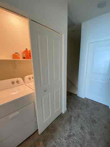 Furnished bedroom en suite bathroom
