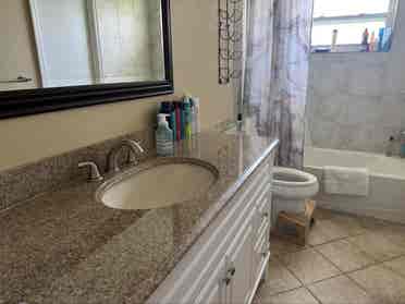 Fully furnished room with a pool!