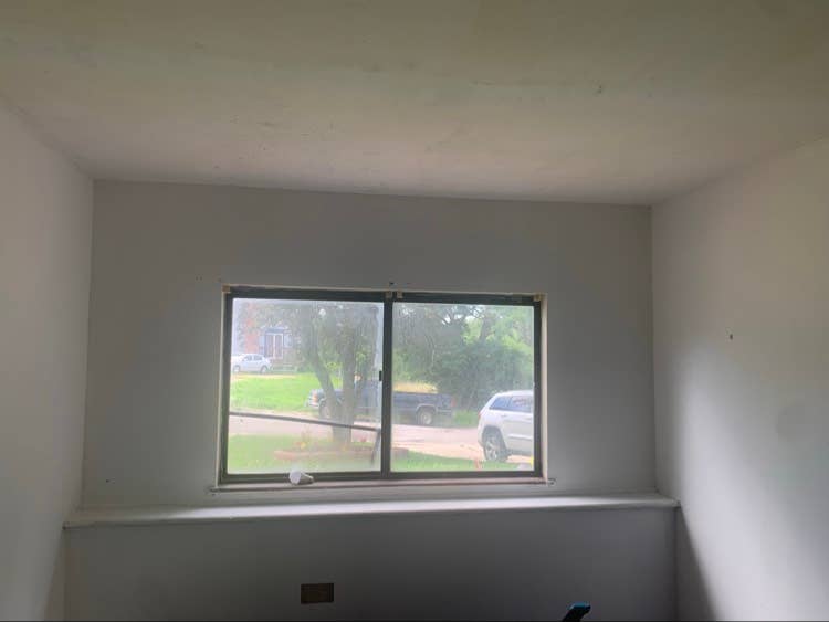 Unfinished room, private bathroom