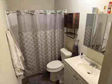 Furnished 1Bdrm w/sofa, shared bath