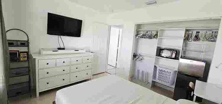 Bedroom in private home.