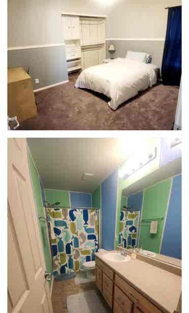 Private room with own bathroom.