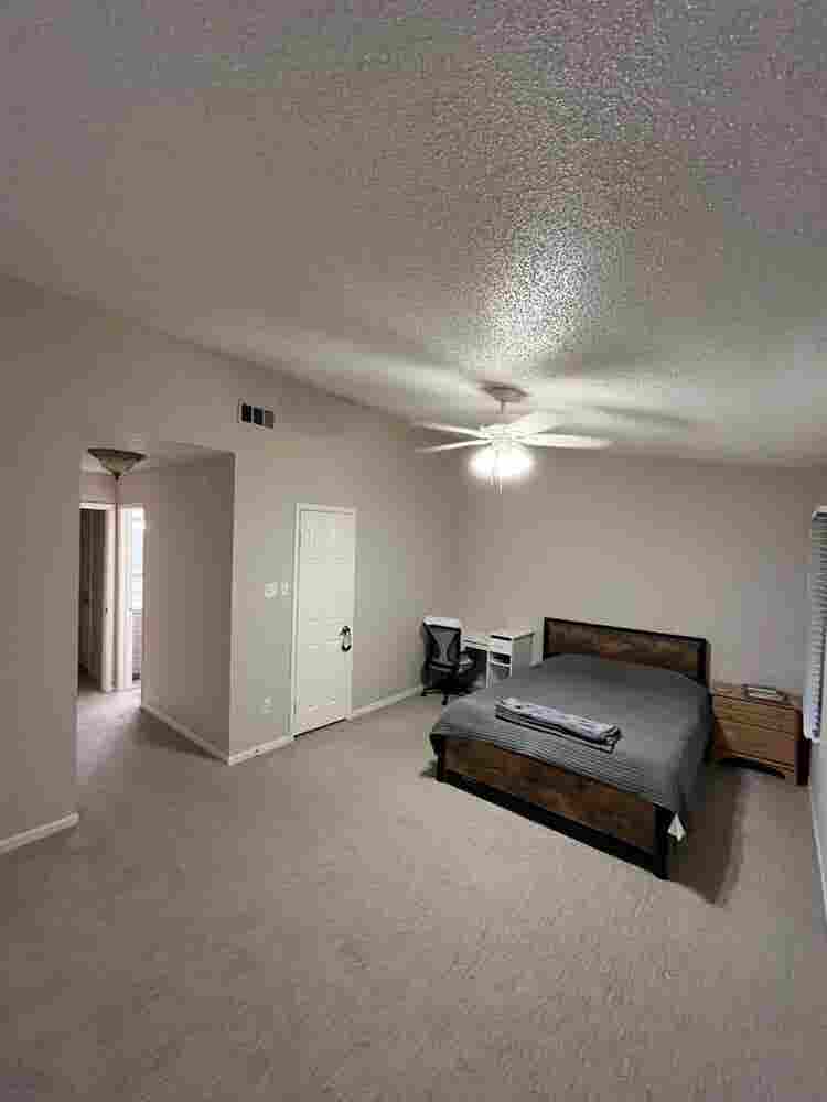 Master bedroom of a townhome