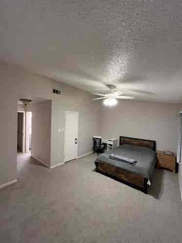 Master bedroom of a townhome