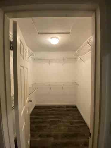 Master, walk-in closet private bath