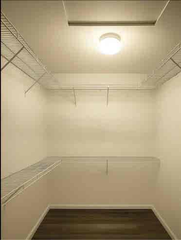 Master, walk-in closet private bath