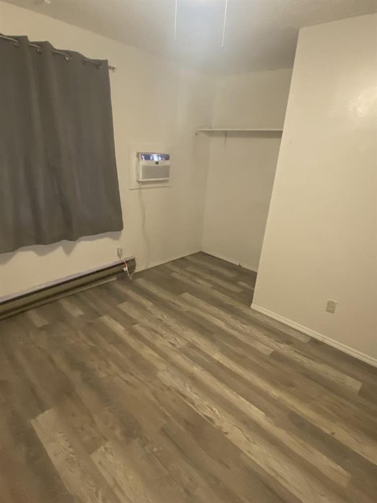 Bedroom with shared bathroom