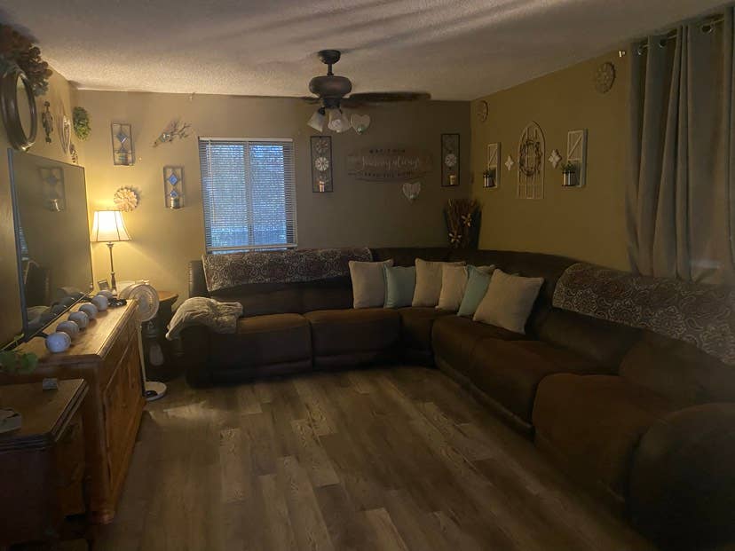 Bedroom with shared bathroom