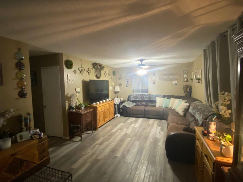 Bedroom with shared bathroom