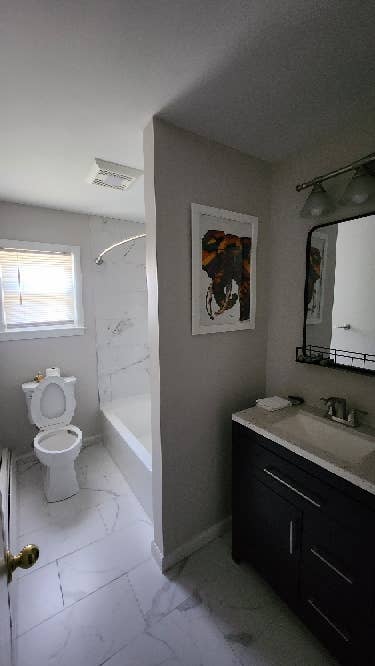 Private bedroom, private bathroom.