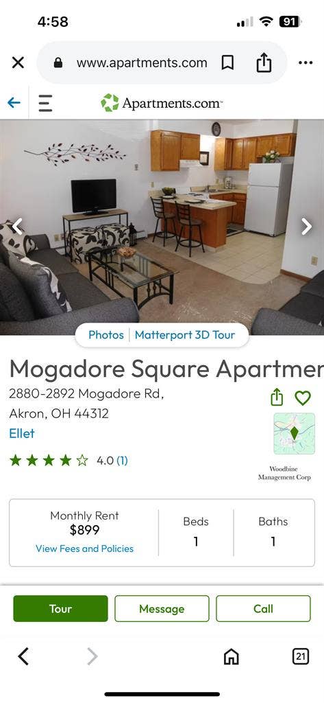 1 bedroom apartment
