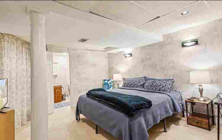 Spacious basement W/private bedroom