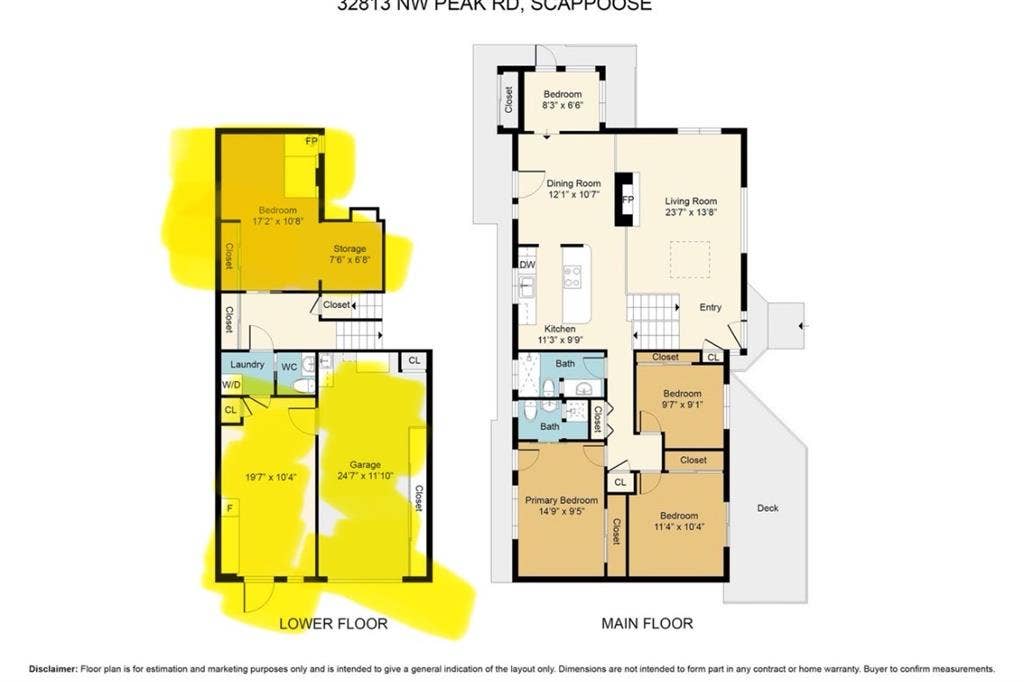 Large Room & garage w/ own entry
